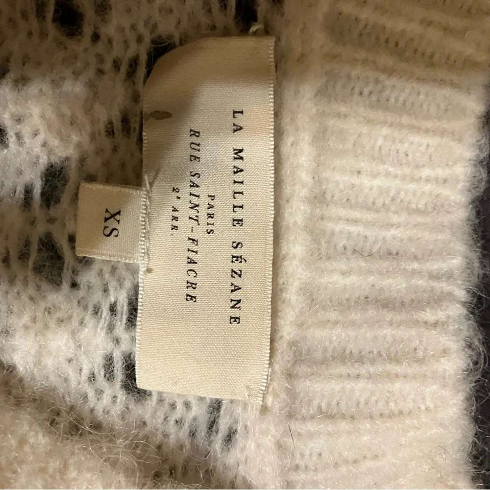 Sezane White Cowl Neck Sweater - Picture 3 of 3